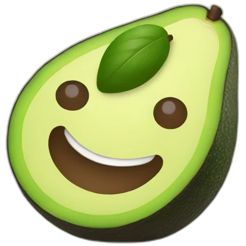 Happy avocado emoji