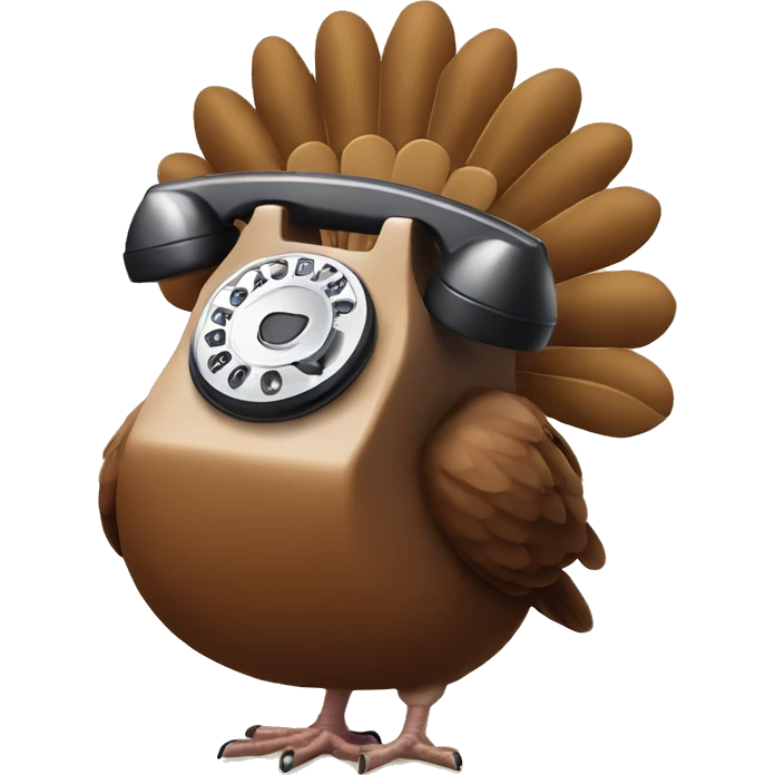 Turkey using a rotary phone  emoji