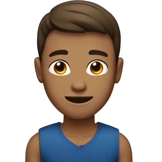 College boy with short brown hair emoji
