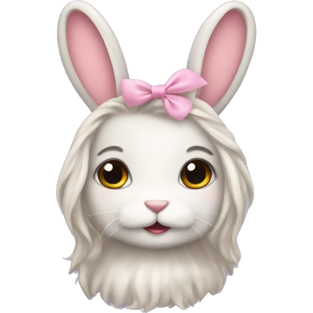 Bunny wearing hair clips  emoji