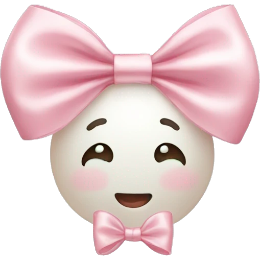 cute pearl bow emoji