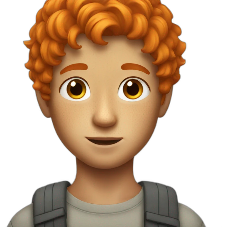 Boy with orange hair and freckles emoji