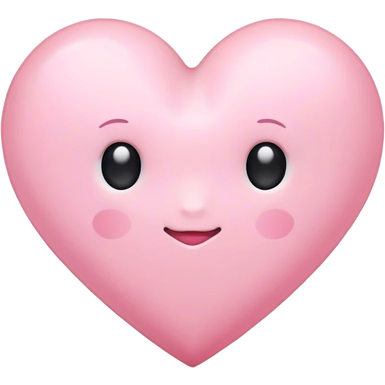 Soft pink heart emoji