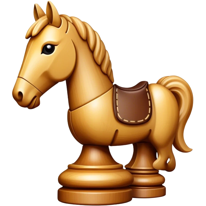 wooden horse chess piece emoji