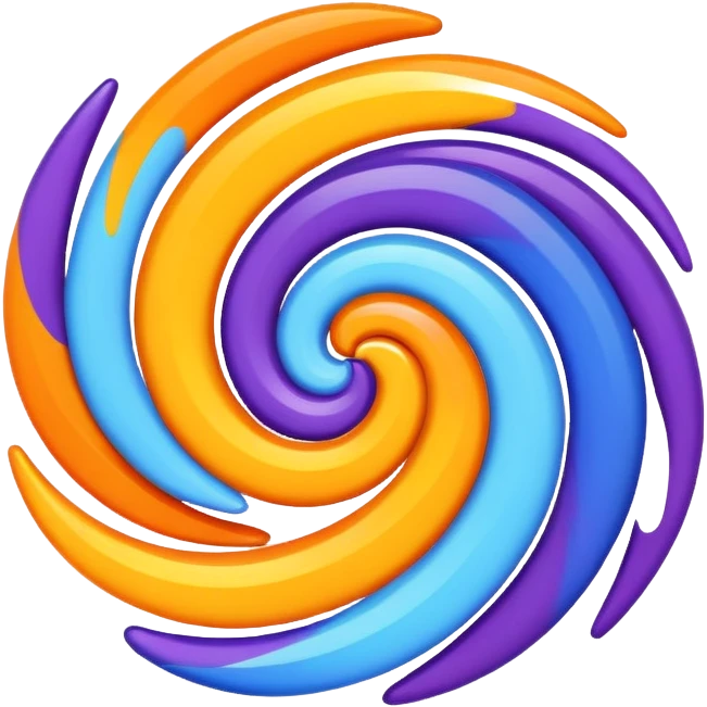 Combine 🧡💛🤍💙💜 these emojis into an image emoji