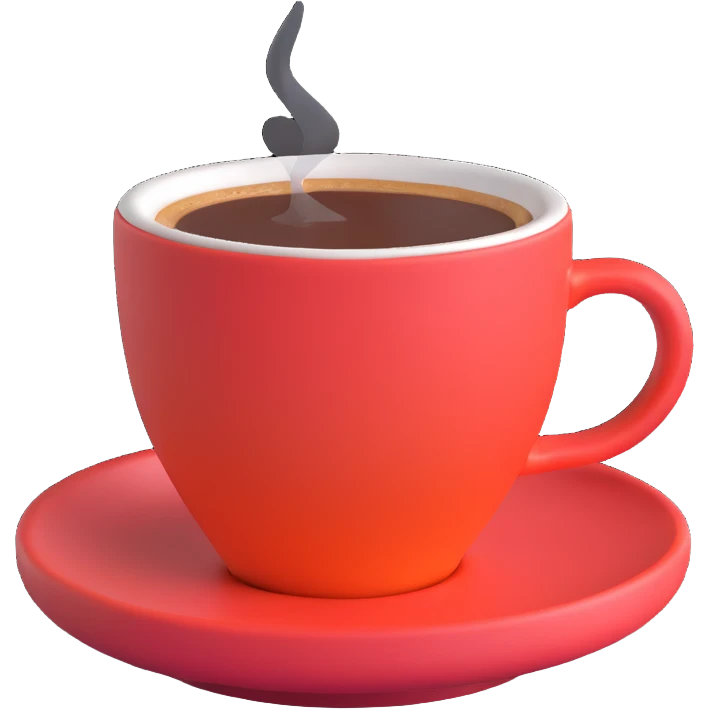 realistic 3D coffee cup with soft lighting emoji