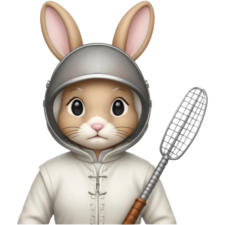 a fencing bunny emoji