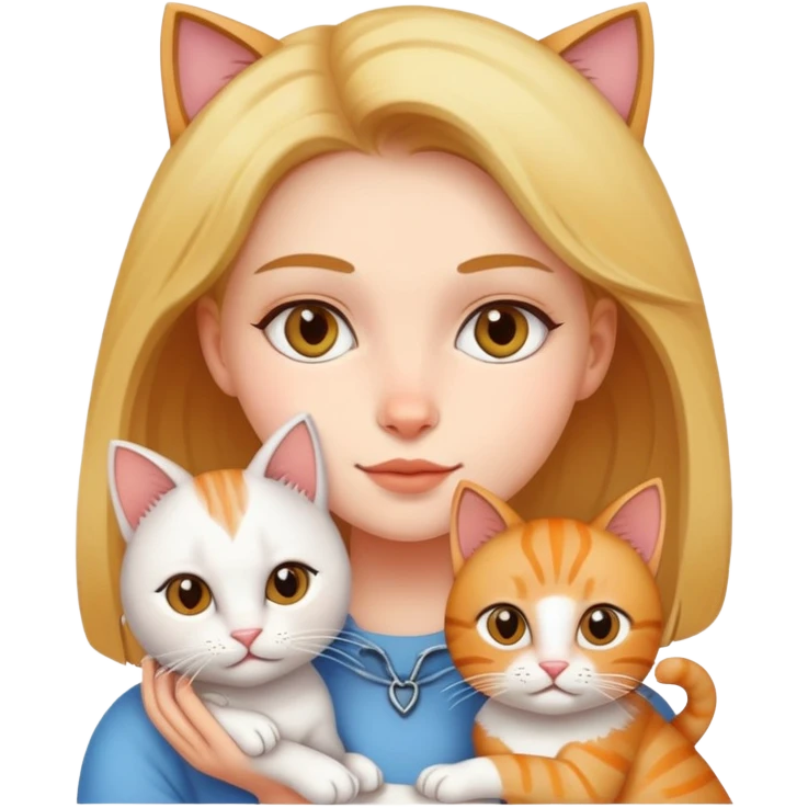 girl with cat emoji