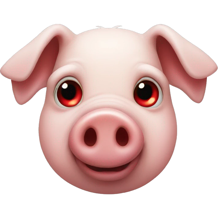 pig with red eyes emoji
