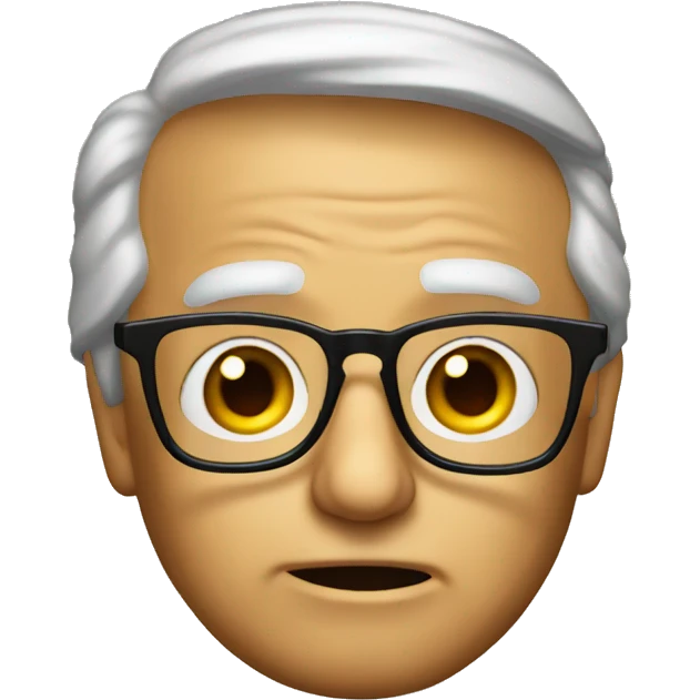Trump wearing glasses emoji