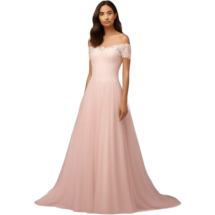Sakura pink wedding dress emoji