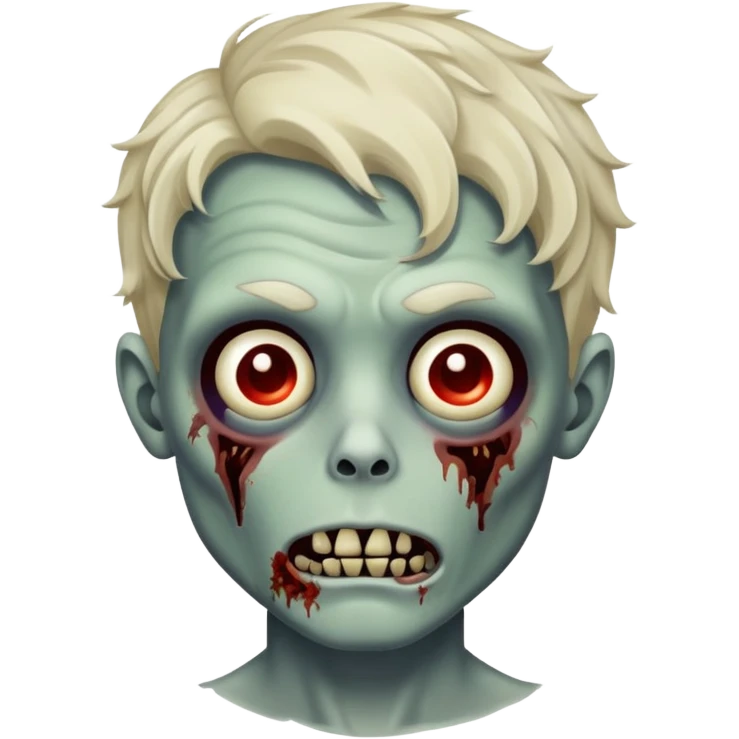 zombie boy with wavy hair emoji