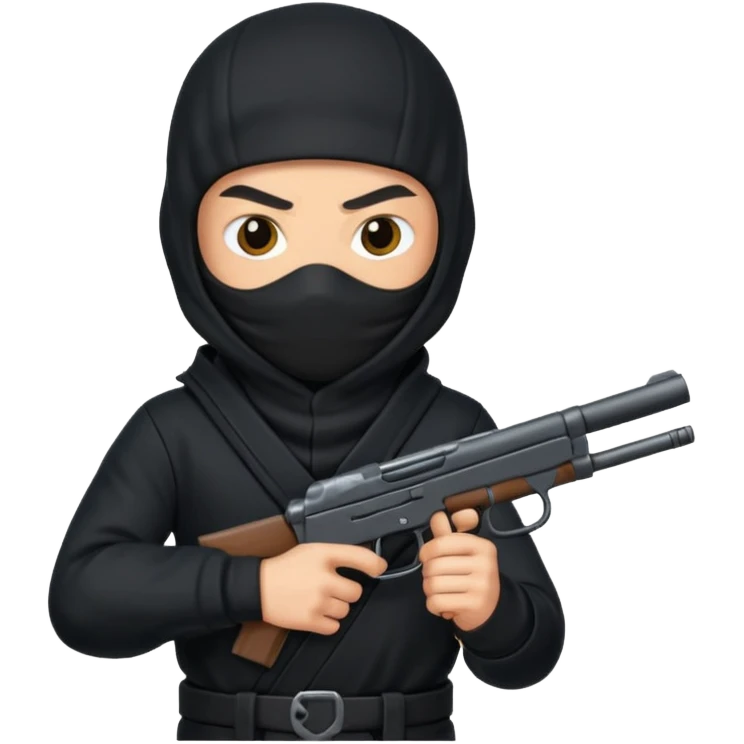 ninja with gun emoji