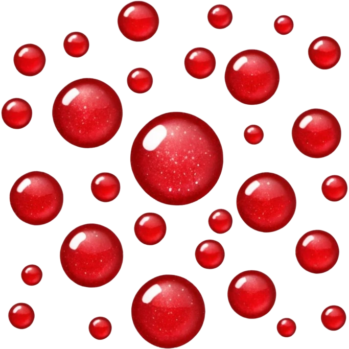 red glitter X emoji