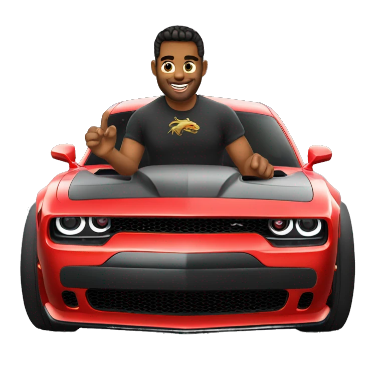 me in a dodge hellcat emoji