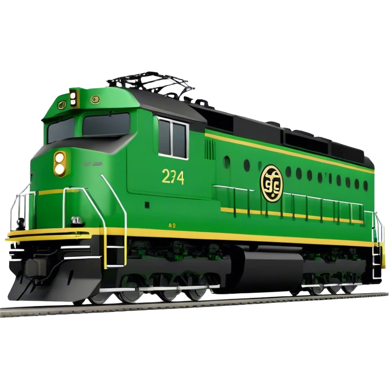 Locomotive (Freight) - GE ES44AC (Model Year: 2021) (Iconic colour: Green and black) emoji