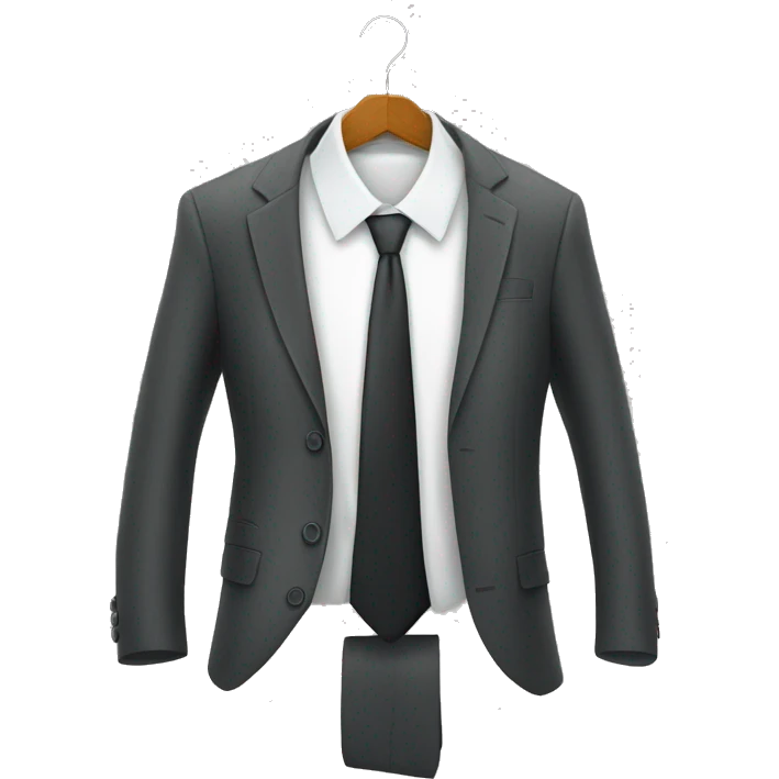Suit and tie on hanger emoji
