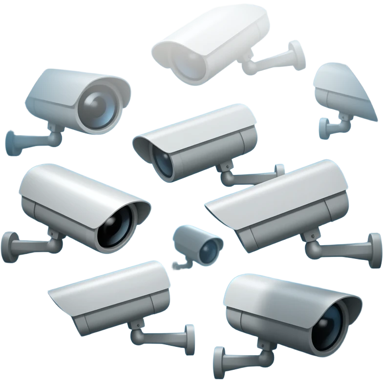 Multi CCTV inside a circle  emoji