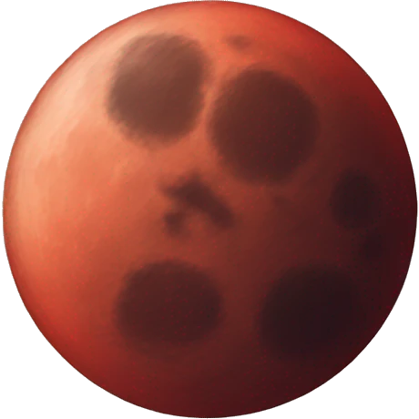 Red moon  emoji