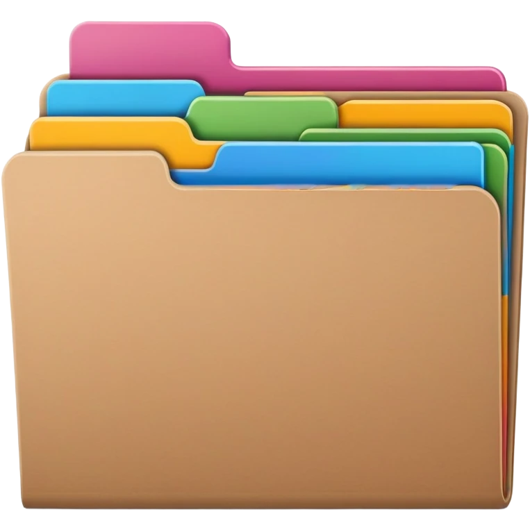 colorful file folder emoji