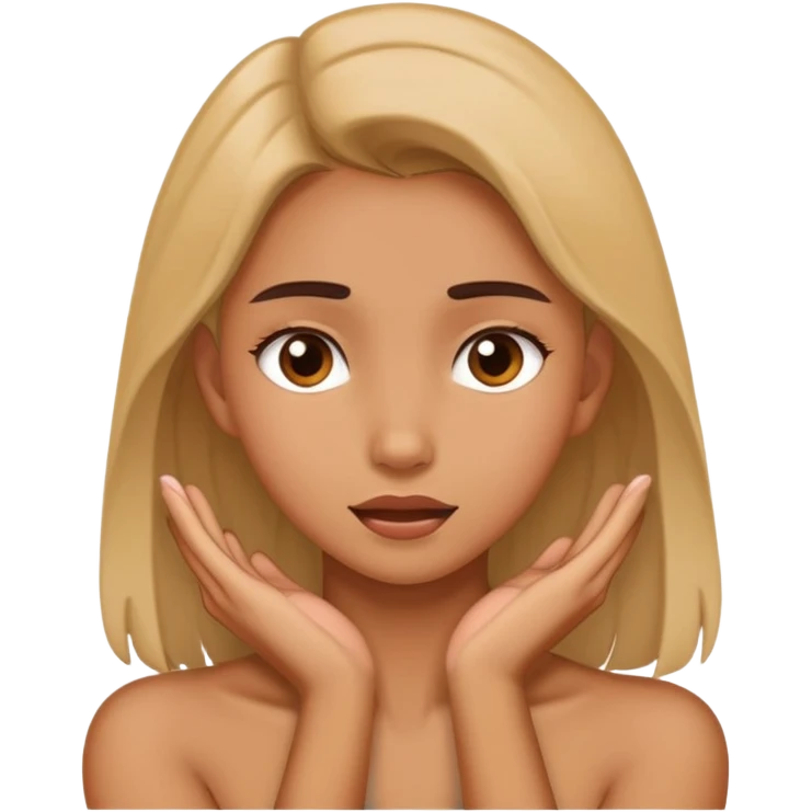 Girl grabbing neck  emoji