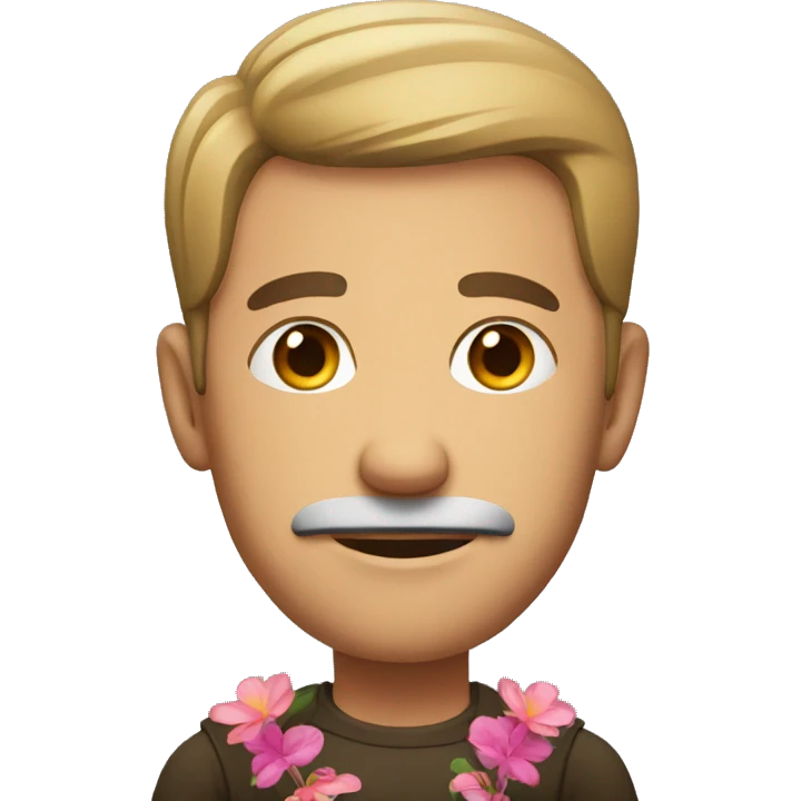 Man with flower  emoji