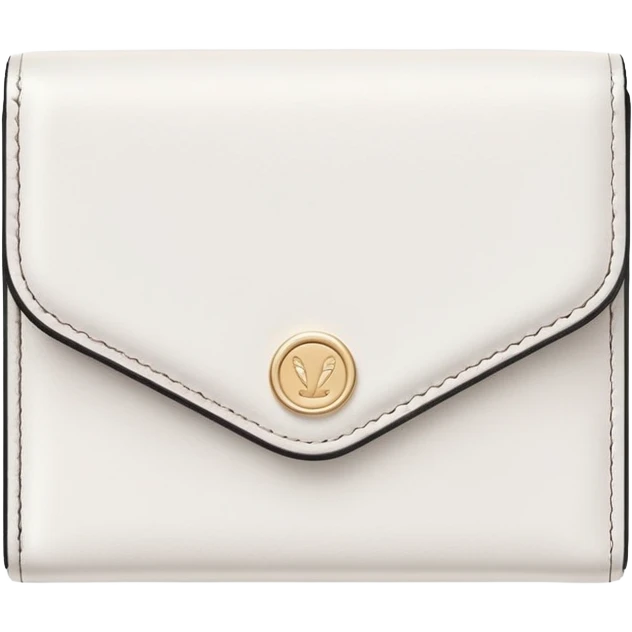 white wallet, clean girl aesthetic, soft colors, minimal design emoji