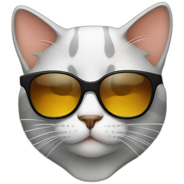 Cat with sunglasses emoji