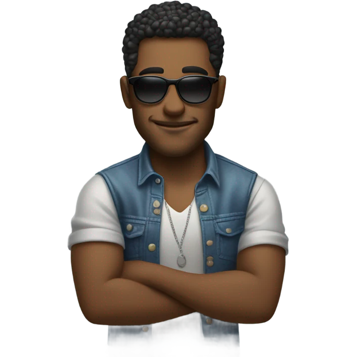 Rolling eyes while being cool emoji