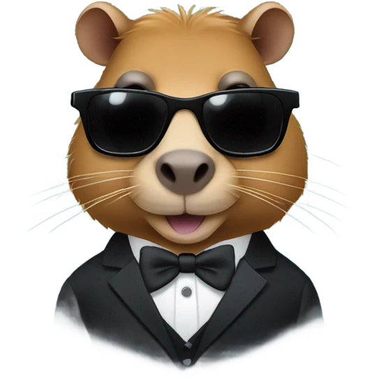 capybara secret agent emoji