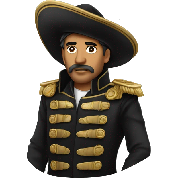 Cristobal colon capitan navegante con sombrero negro emoji