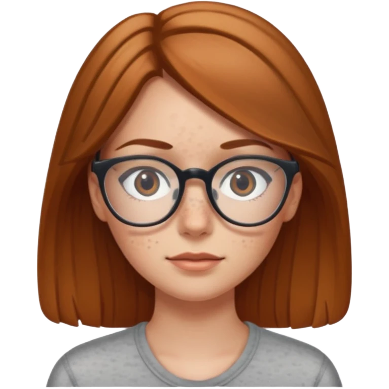 Make a white girl who has a little bit of a indent on her left eye do to a four wheeler rec light brown hair with glasses clear glasses and make a little dent in her left eyebrow emoji