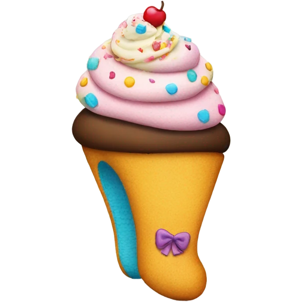 leg wearing a cupcake  emoji