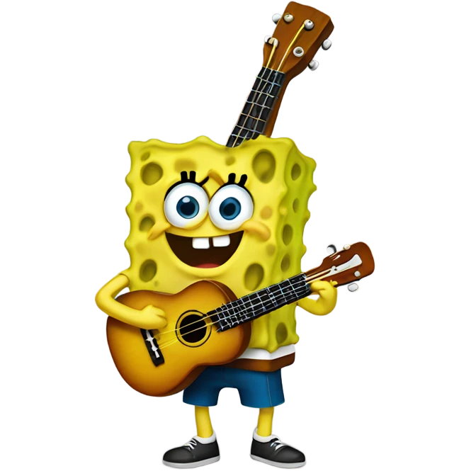 SpongeBob playing ukulele  emoji