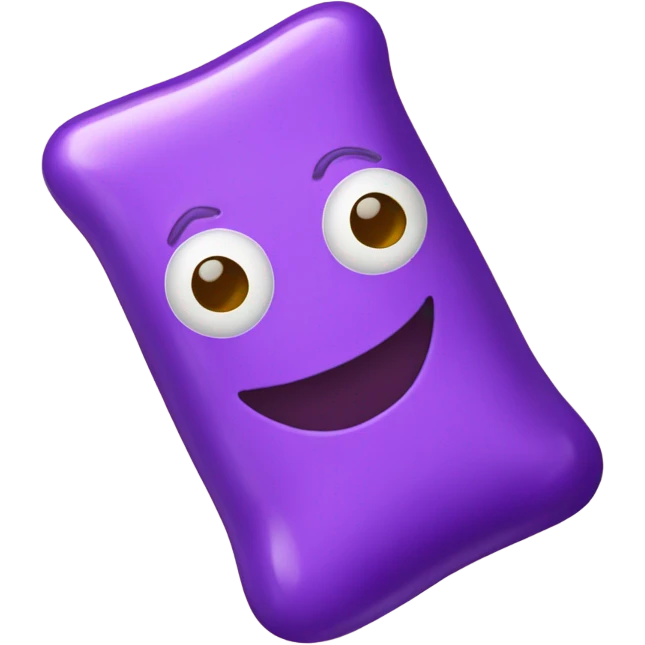 Purple melatonin gummy package emoji