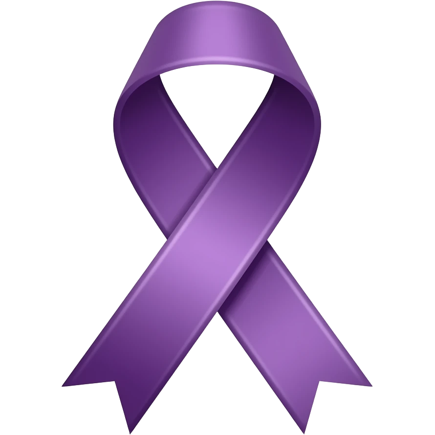 Purple ribbon emoji