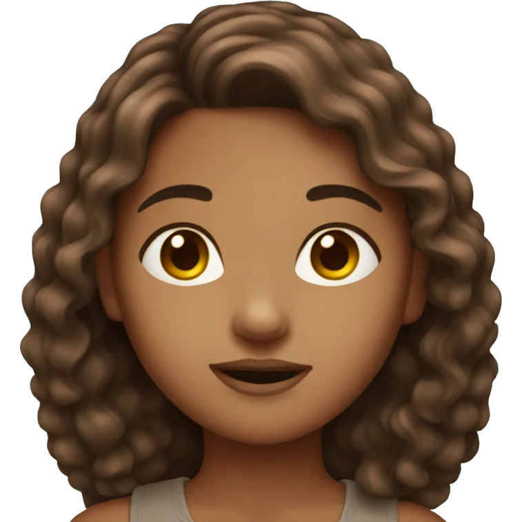 brown hair girl emoji