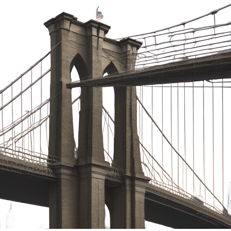 Brooklyn bridge seen from the sea emoji