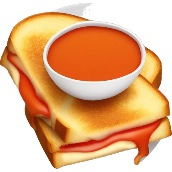 Grilled Cheese with Tomato Soup emoji