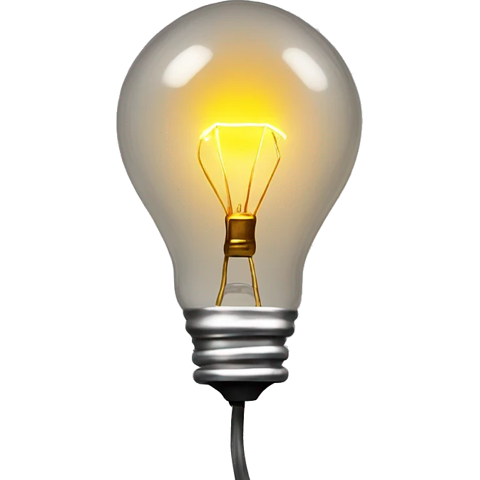 exposed incandescent bulb mounted in a wire cage on a tall light stand emoji