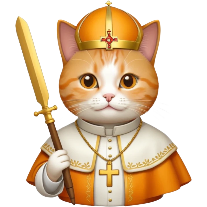 cat with trump hair and pope clothes emoji