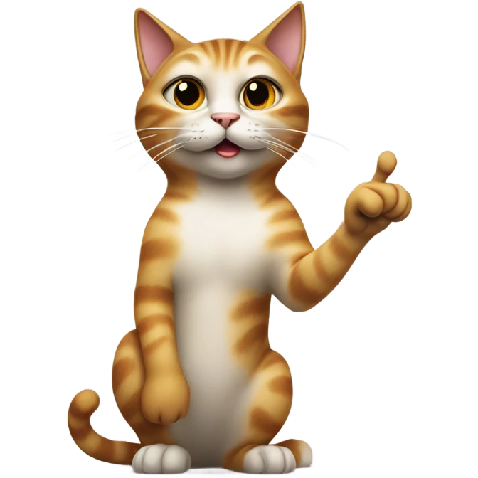 Cat flipping off someone emoji