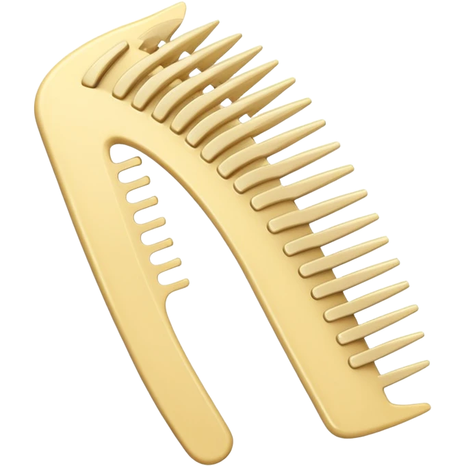 Cream colored comb emoji