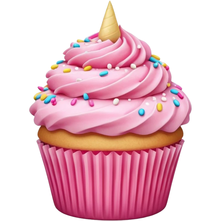 Cupcake with pink icing emoji