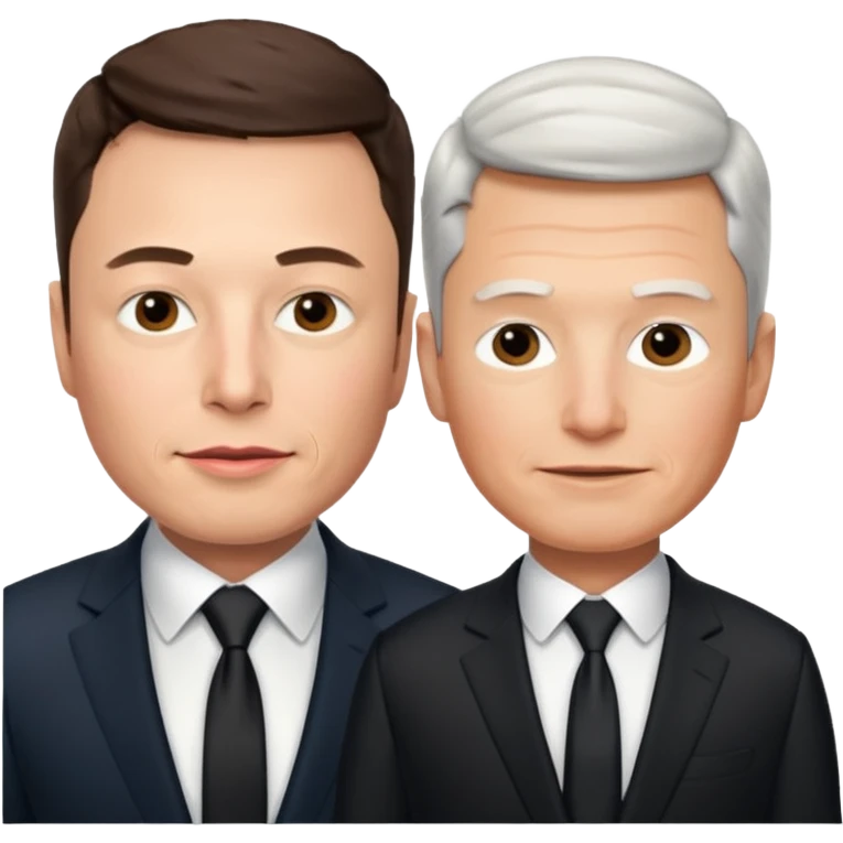 Elon musk and tim cook  emoji