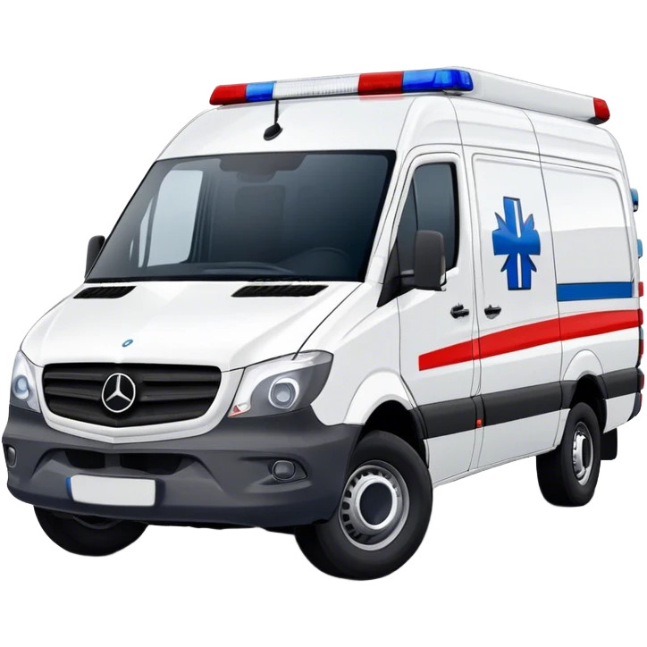 Ambulance - Mercedes-Benz Sprinter (Model Year: 2018) (Iconic Colour: White with red and blue markings) emoji
