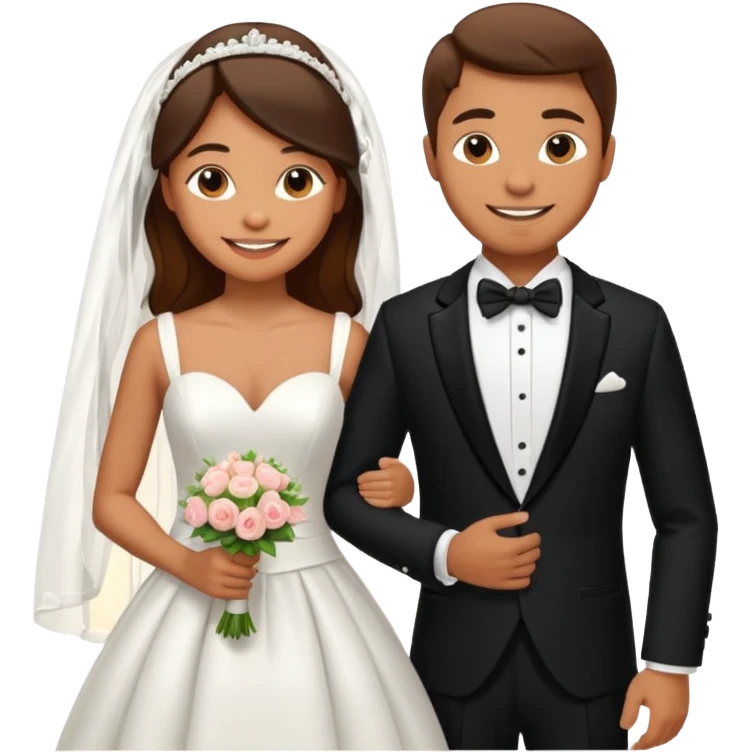 🤵🏻‍♂️👰🏼‍♀️ emoji