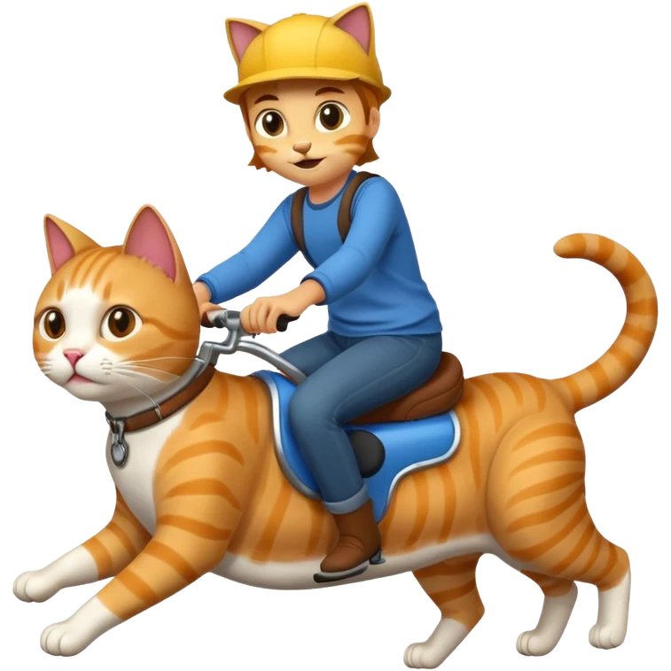 Cat riding a human  emoji
