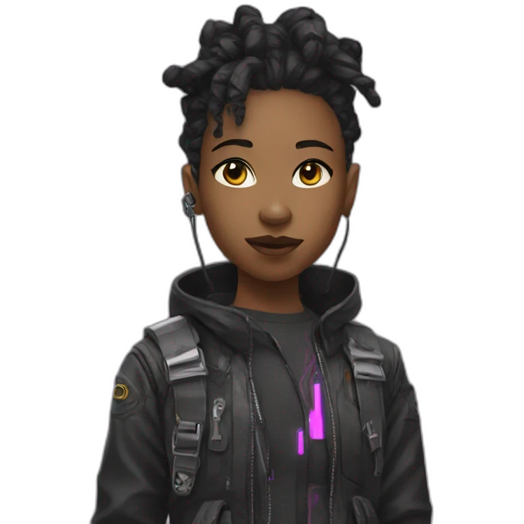 Cyberpunk teenager emoji