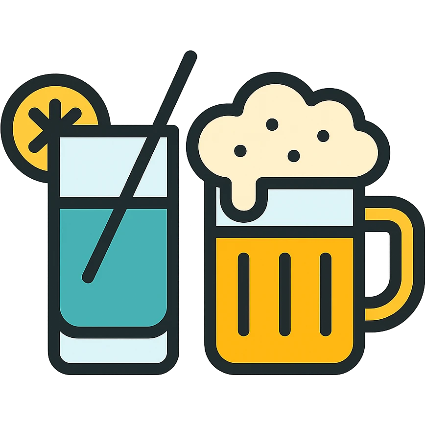a color outline of vodka drink beer emoji